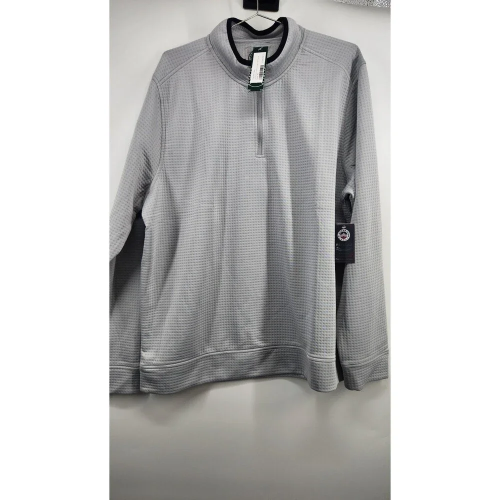 Flag & Anthem Men's Grey XL Claremont Performance Textured 1/4 Zip Jacket‎ NWT